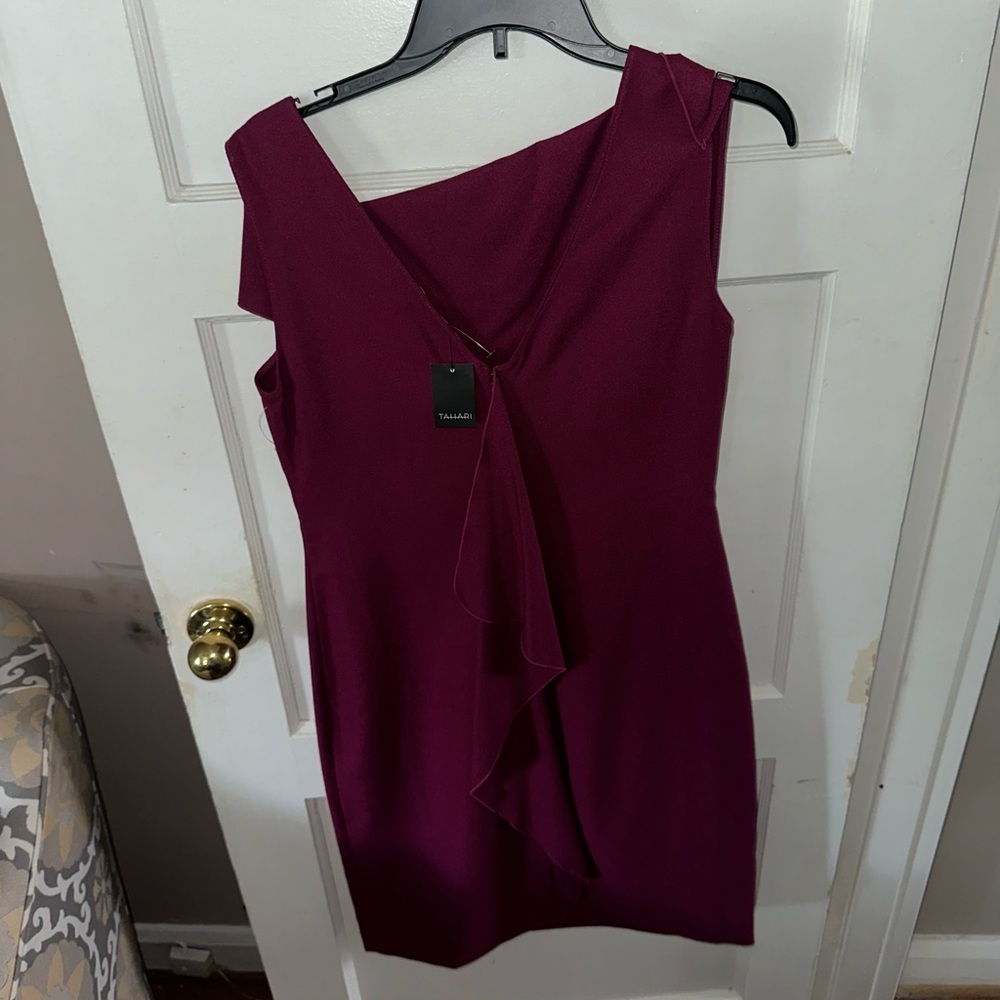 NWT Tahari Ruffle Sheath Dress Cocktail - Picture 7 of 7